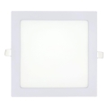 LED Hang plafondverlichting SQUARE LED/18W/230V 2700K 22x22 cm wit