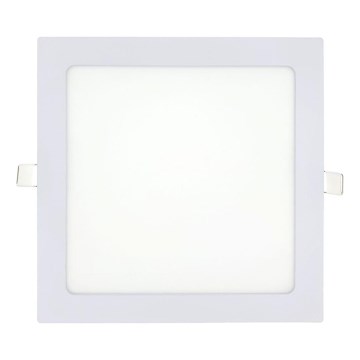 LED Hang plafondverlichting SQUARE LED/18W/230V 2700K 22x22 cm wit