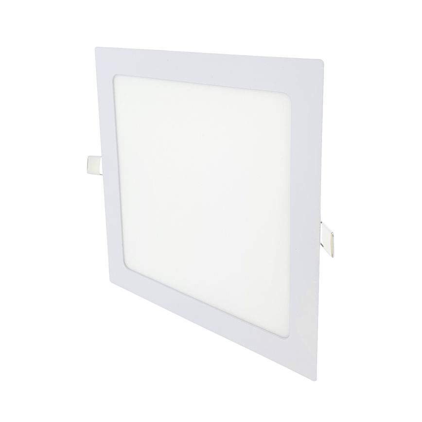 LED Hang plafondverlichting SQUARE LED/18W/230V 2700K 22x22 cm wit