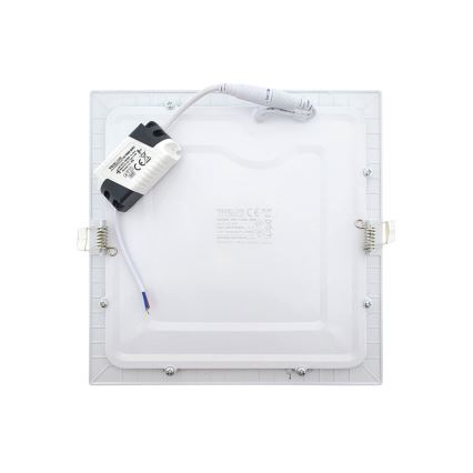 LED Hang plafondverlichting SQUARE LED/18W/230V 2700K 22x22 cm wit
