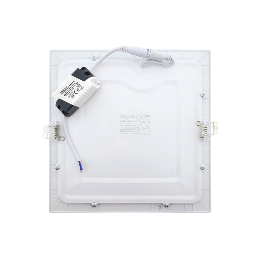 LED Hang plafondverlichting SQUARE LED/18W/230V 2700K 22x22 cm wit