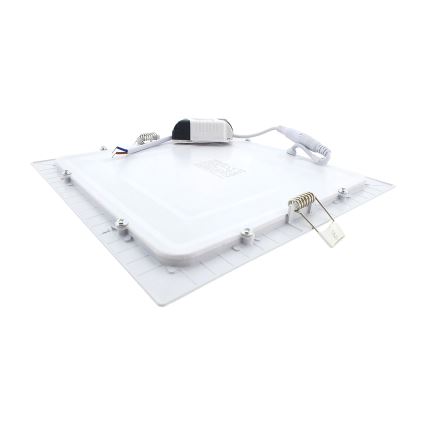 LED Hang plafondverlichting SQUARE LED/18W/230V 2700K 22x22 cm wit
