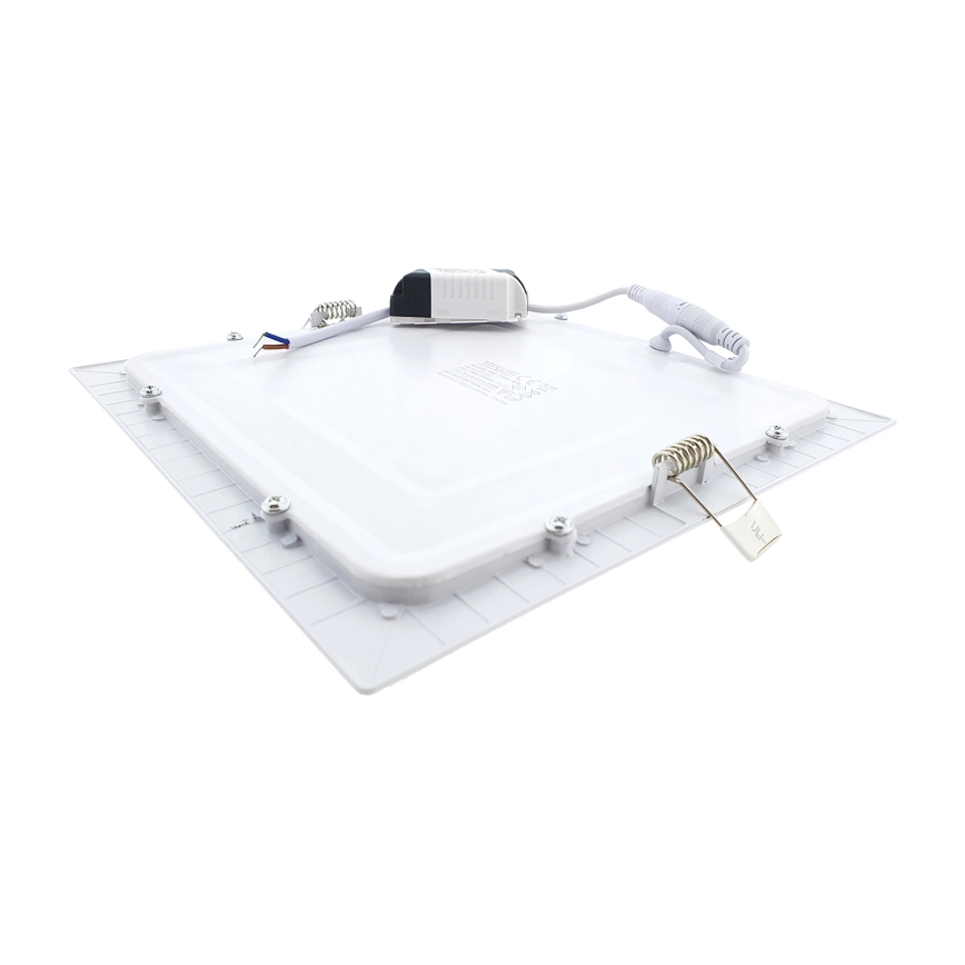 LED Hang plafondverlichting SQUARE LED/18W/230V 2700K 22x22 cm wit