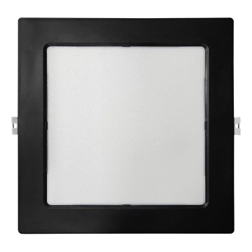 LED Hang plafondverlichting SQUARE LED/18W/230V 4000K 22x22 cm zwart