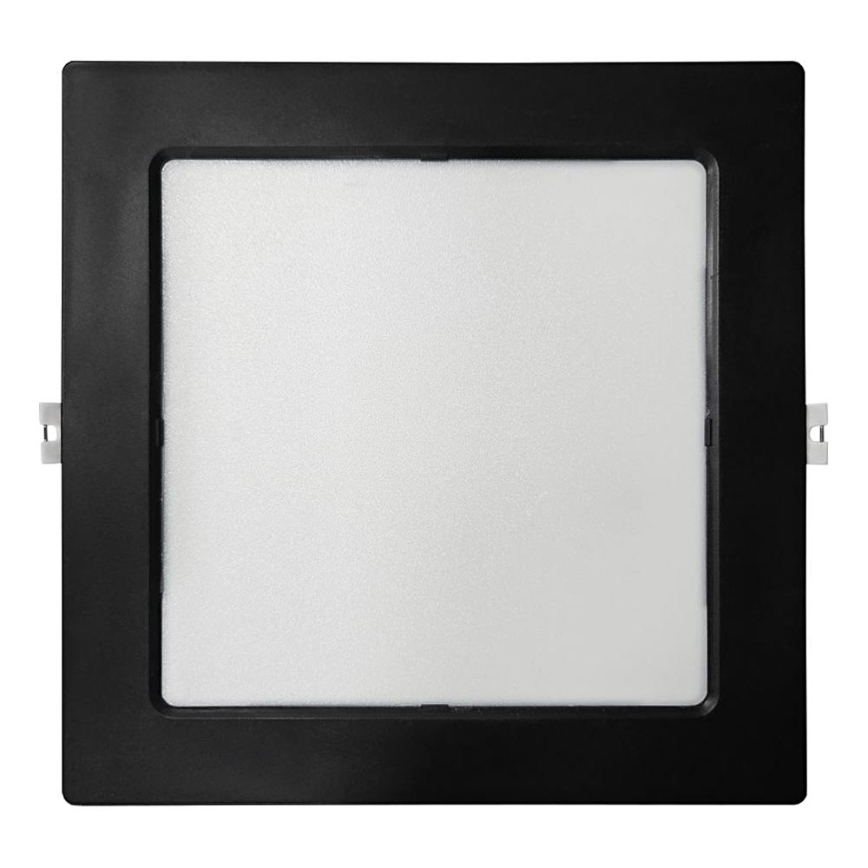LED Hang plafondverlichting SQUARE LED/18W/230V 4000K 22x22 cm zwart