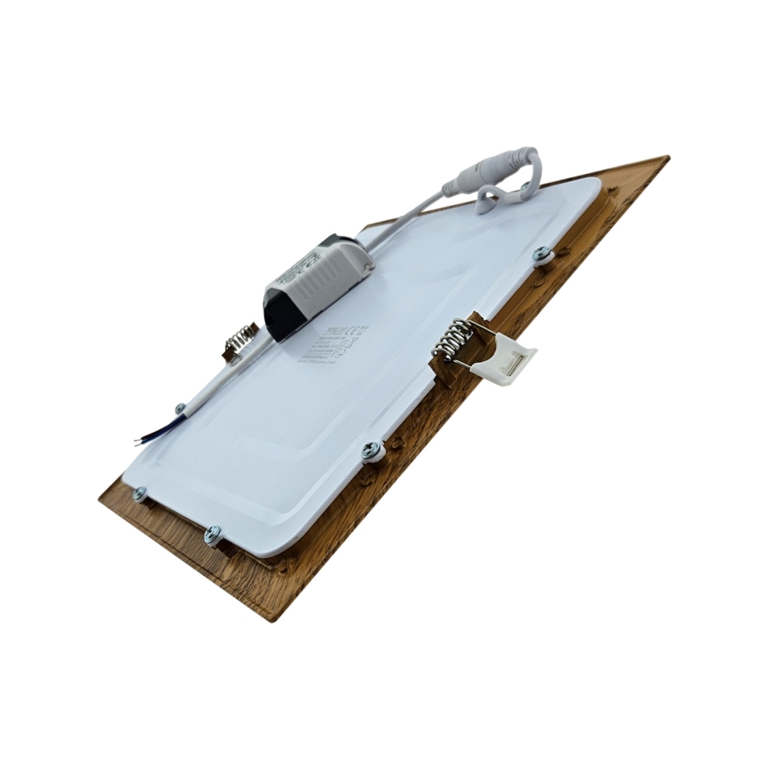 LED Hang plafondverlichting SQUARE LED/18W/230V 4200K 22x22 cm bruin