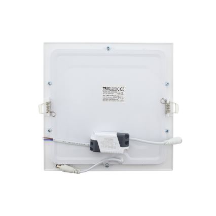 LED Hang plafondverlichting SQUARE LED/18W/230V 4200K 22x22 cm wit