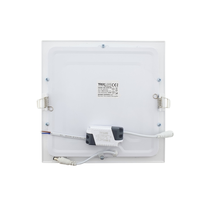 LED Hang plafondverlichting SQUARE LED/18W/230V 4200K 22x22 cm wit