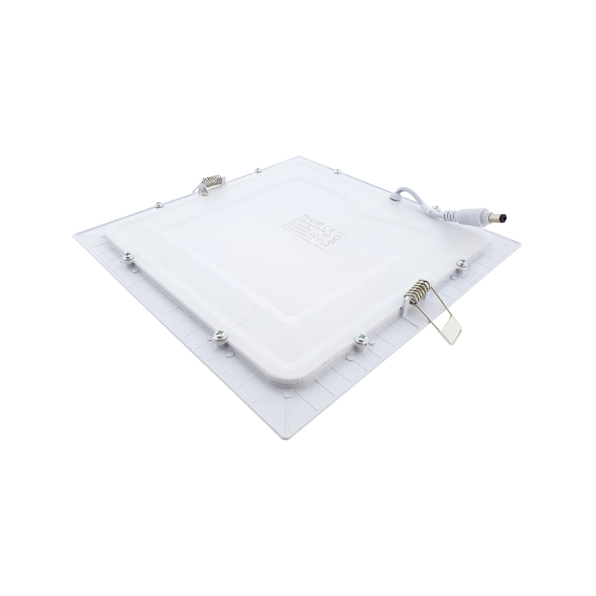 LED Hang plafondverlichting SQUARE LED/18W/230V 4200K 22x22 cm wit