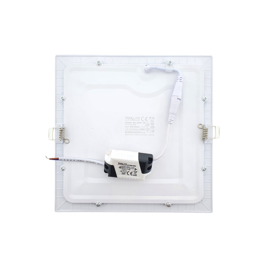 LED Hang plafondverlichting SQUARE LED/18W/230V 6500K 22x22 cm wit