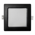 LED Hang plafondverlichting SQUARE LED/6W/230V 4000K 12x12 cm zwart