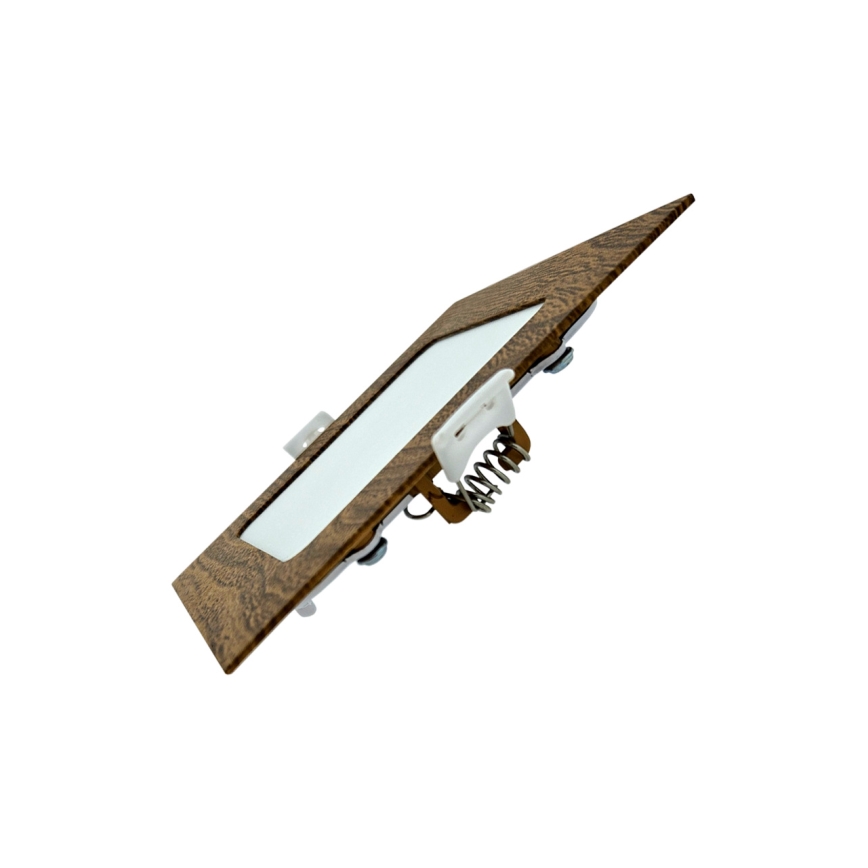 LED Hang plafondverlichting SQUARE LED/6W/230V 4200K 11,8x11,8 cm bruin