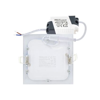 LED Hang plafondverlichting SQUARE LED/6W/230V 4200K 11,8x11,8 cm wit