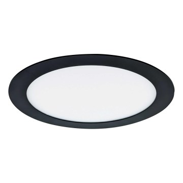 LED Hang plafondverlichting VEGA LED/12W/230V 2900/3900/5800K diameter 17,5 cm zwart