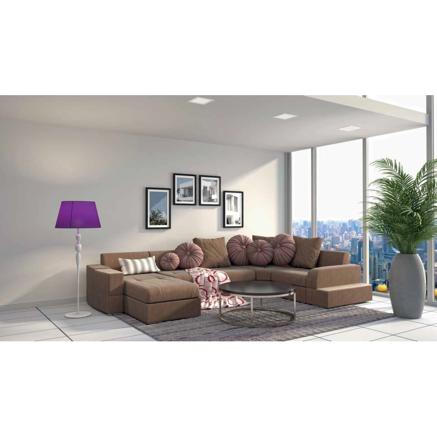 LED Hang plafondverlichting VEGA LED/6W/230V 2900/3900/5800K 12,5x12,5 cm wit