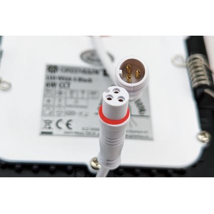 LED Hang plafondverlichting VEGA LED/6W/230V 2900/3900/5800K 12,5x12,5 cm zwart
