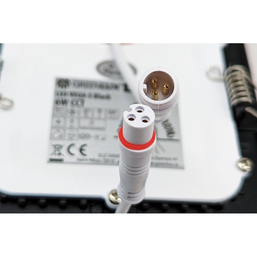 LED Hang plafondverlichting VEGA LED/6W/230V 2900/3900/5800K 12,5x12,5 cm zwart
