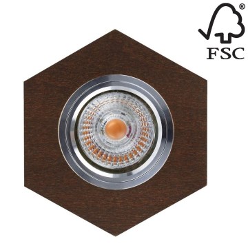 LED Hang plafondverlichting VITAR 1xGU10/5W/230V CRI 90 beuken – FSC gecertificeerd