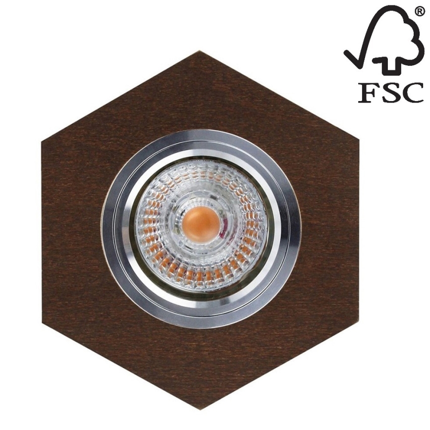 LED Hang plafondverlichting VITAR 1xGU10/5W/230V CRI 90 beuken – FSC gecertificeerd
