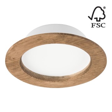 LED Hang plafondverlichting WOODY SPOT LED/12,5W/230V 3000K walnoot ø 16 cm