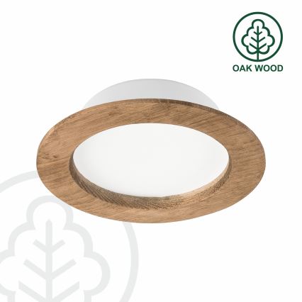 LED Hang plafondverlichting WOODY SPOT LED/12,5W/230V 3000K walnoot ø 16 cm