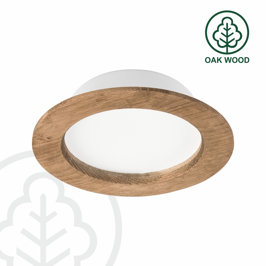 LED Hang plafondverlichting WOODY SPOT LED/12,5W/230V 3000K walnoot ø 16 cm