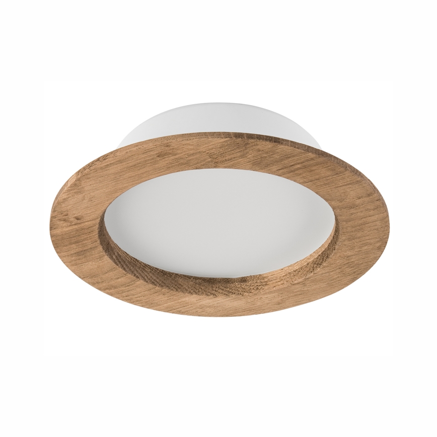 LED Hang plafondverlichting WOODY SPOT LED/12,5W/230V 3000K walnoot ø 16 cm