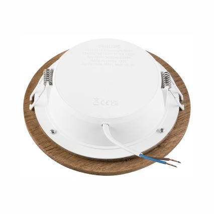 LED Hang plafondverlichting WOODY SPOT LED/12,5W/230V 3000K walnoot ø 16 cm