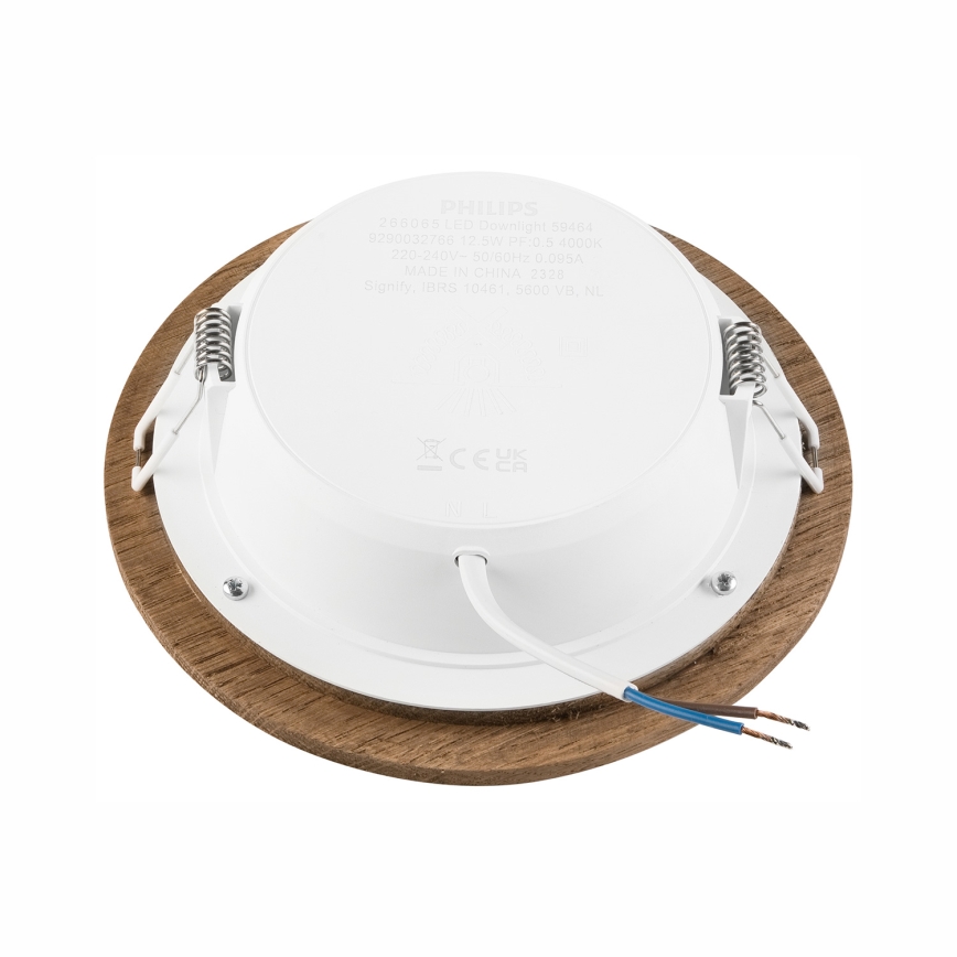 LED Hang plafondverlichting WOODY SPOT LED/12,5W/230V 3000K walnoot ø 16 cm