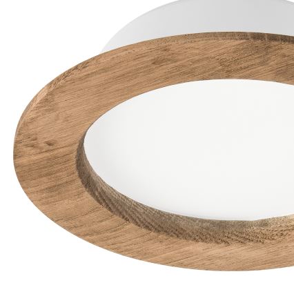 LED Hang plafondverlichting WOODY SPOT LED/12,5W/230V 3000K walnoot ø 16 cm