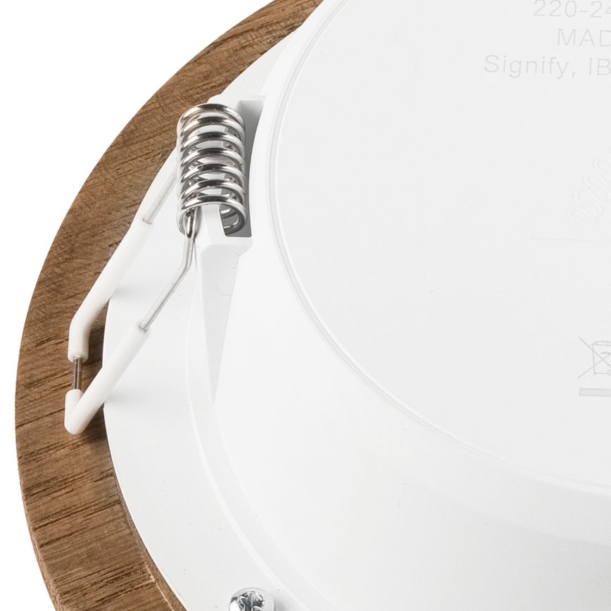 LED Hang plafondverlichting WOODY SPOT LED/12,5W/230V 3000K walnoot ø 16 cm