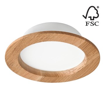 LED Hang plafondverlichting WOODY SPOT LED/12,5W/230V 4000K eiken ø 16 cm