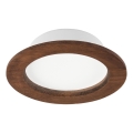 LED Hang plafondverlichting WOODY SPOT LED/12,5W/230V 4000K kers ø 16 cm