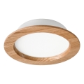 LED Hang plafondverlichting WOODY SPOT LED/16,5W/230V 4000K eiken ø 18,5 cm