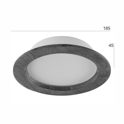 LED Hang plafondverlichting WOODY SPOT LED/16,5W/230V 4000K eiken ø 18,5 cm