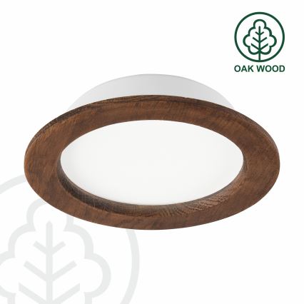 LED Hang plafondverlichting WOODY SPOT LED/16,5W/230V 4000K kers ø 18,5 cm