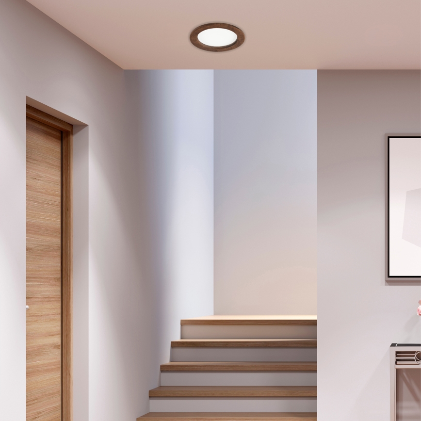 LED Hang plafondverlichting WOODY SPOT LED/16,5W/230V 4000K kers ø 18,5 cm