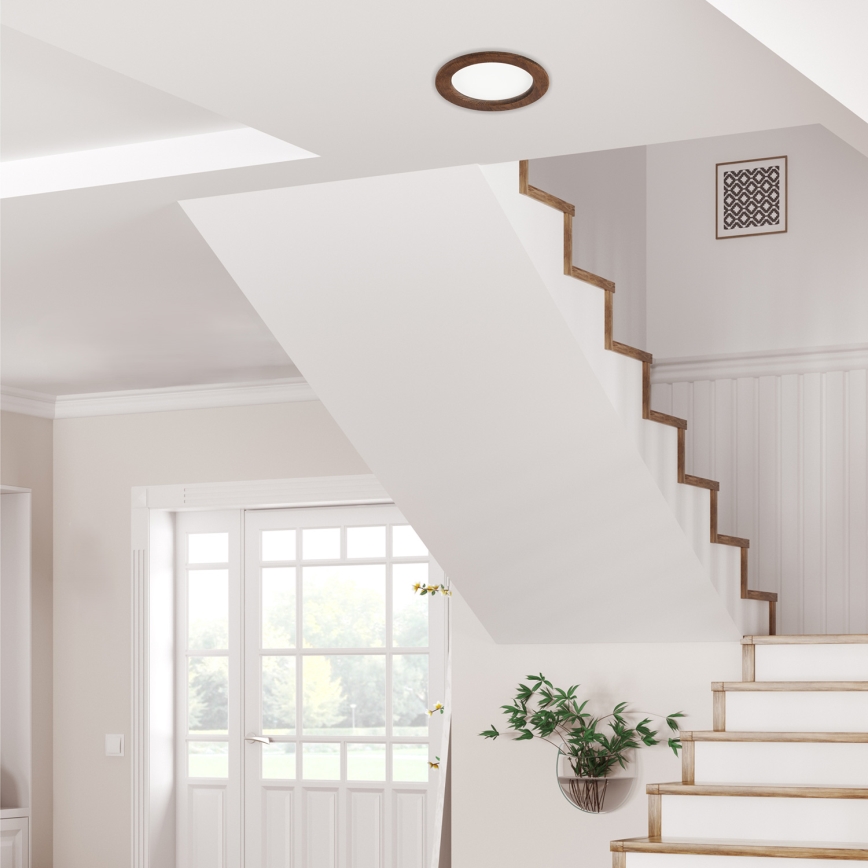 LED Hang plafondverlichting WOODY SPOT LED/16,5W/230V 4000K kers ø 18,5 cm