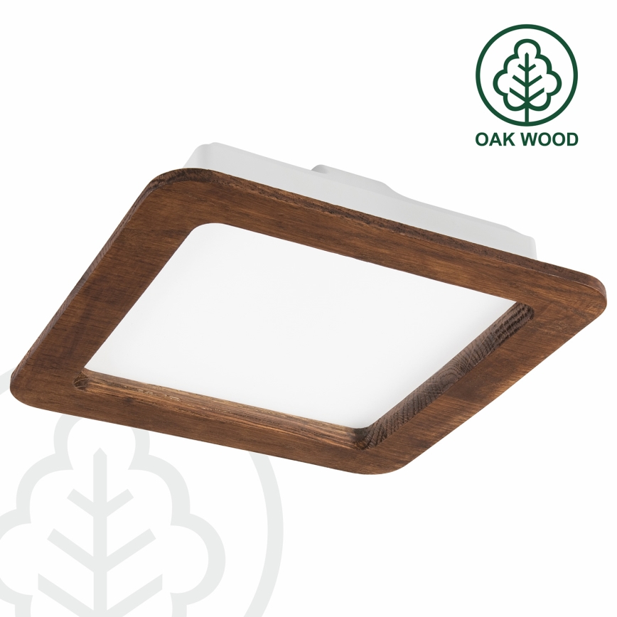 LED Hang plafondverlichting WOODY SPOT LED/17W/230V 3000K kers 18,5x18,5 cm