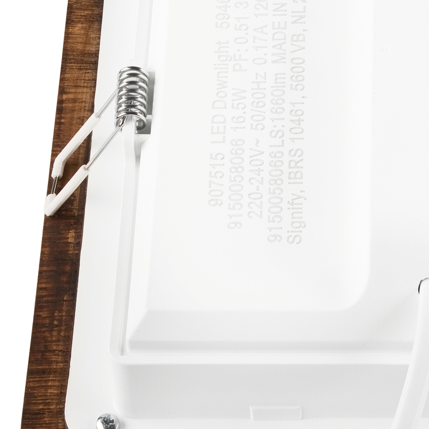 LED Hang plafondverlichting WOODY SPOT LED/17W/230V 3000K kers 18,5x18,5 cm