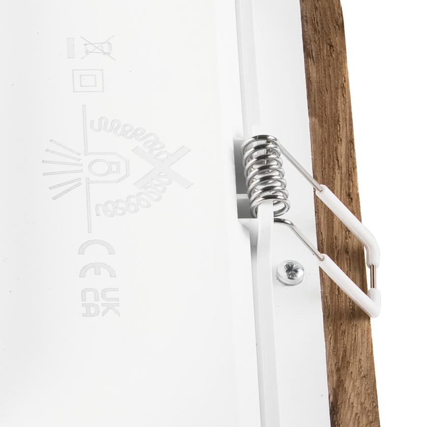 LED Hang plafondverlichting WOODY SPOT LED/17W/230V 3000K walnoot 18,5x18,5 cm