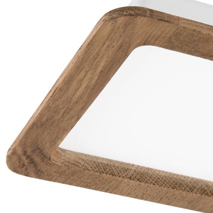 LED Hang plafondverlichting WOODY SPOT LED/17W/230V 3000K walnoot 18,5x18,5 cm