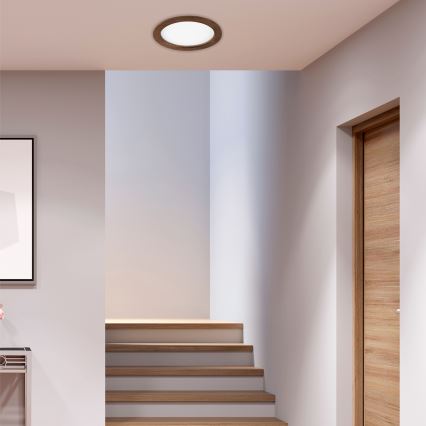 LED Hang plafondverlichting WOODY SPOT LED/23,5W/230V 4000K kers ø 23,5 cm