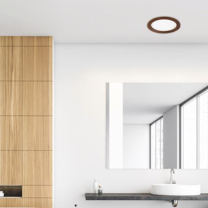 LED Hang plafondverlichting WOODY SPOT LED/23,5W/230V 4000K kers ø 23,5 cm