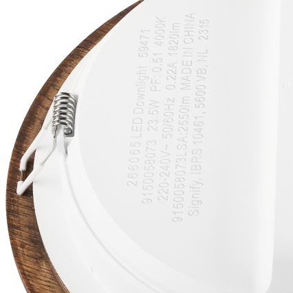 LED Hang plafondverlichting WOODY SPOT LED/23,5W/230V 4000K kers ø 23,5 cm