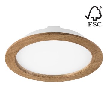 LED Hang plafondverlichting WOODY SPOT LED/23,5W/230V 4000K walnoot ø 23,5 cm