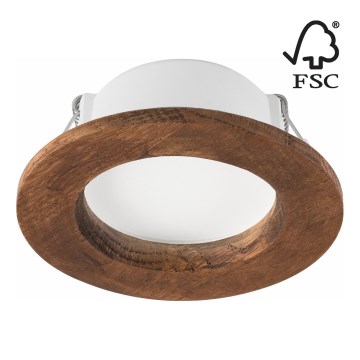 LED Hang plafondverlichting WOODY SPOT LED/5,5W/230V 4000K kers ø 10 cm