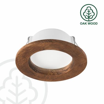 LED Hang plafondverlichting WOODY SPOT LED/5,5W/230V 4000K kers ø 10 cm