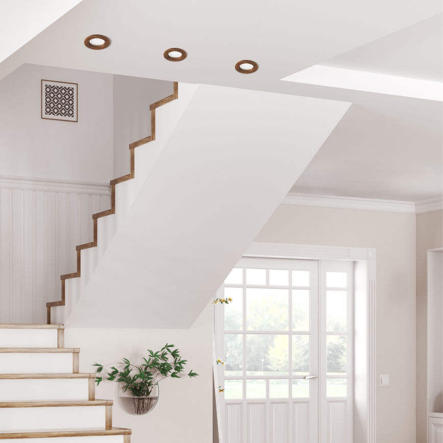 LED Hang plafondverlichting WOODY SPOT LED/5,5W/230V 4000K kers ø 10 cm