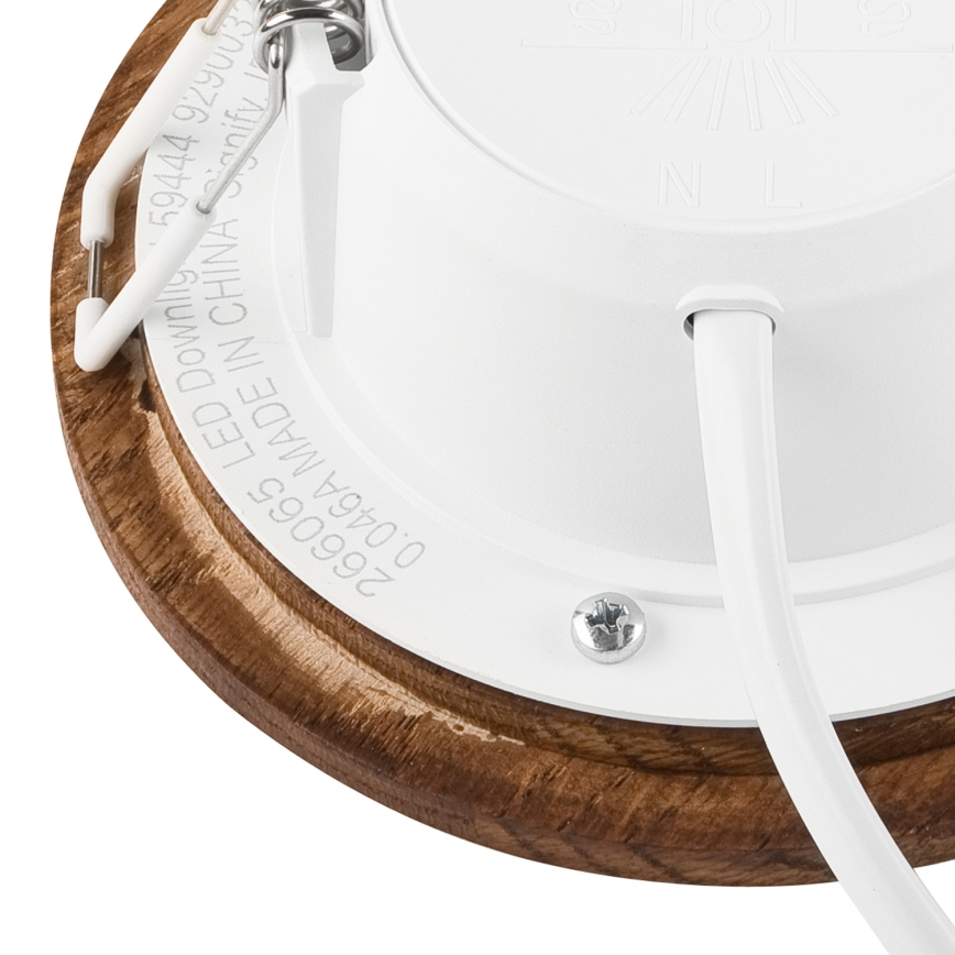 LED Hang plafondverlichting WOODY SPOT LED/5,5W/230V 4000K kers ø 10 cm